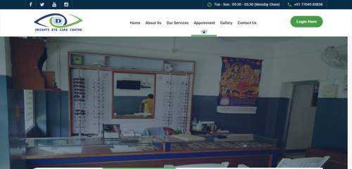 Drishti Eye Care Hospital Website - Logic Web Services