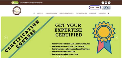 INTO LEGAL WORLD INSTITUTE - Our latest Project - Logic Web Services